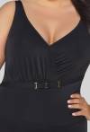 Einteiliger Badeanzug – schwarz, elegant – SKJ 48 BLACK