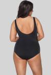 Einteiliger Badeanzug – schwarz, elegant – SKJ 48 BLACK