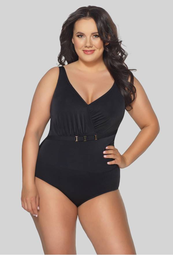 Einteiliger Badeanzug – schwarz, elegant – SKJ 48 BLACK