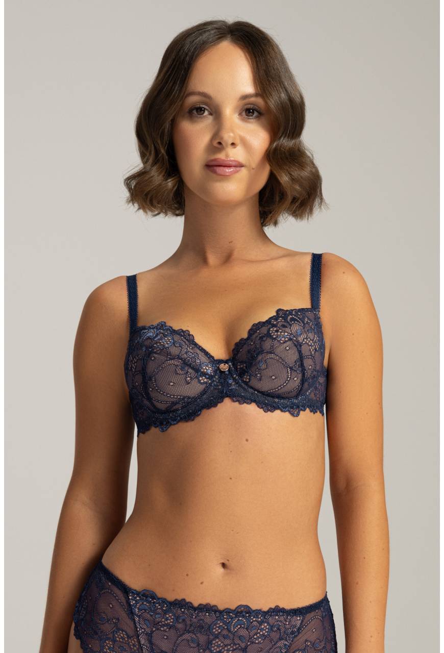 Podprsenka AVA v tmavě modré barvě, s push-up efektem – AV 2137 Push Up Navy Blue