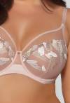 Biustonosz AVA pudrowy, złoty haft – AV 2082 Soft Blush