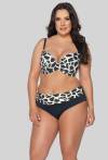 AVA-Bade-BH in Marineblau mit Print – SK 196 Soft Navy Blue