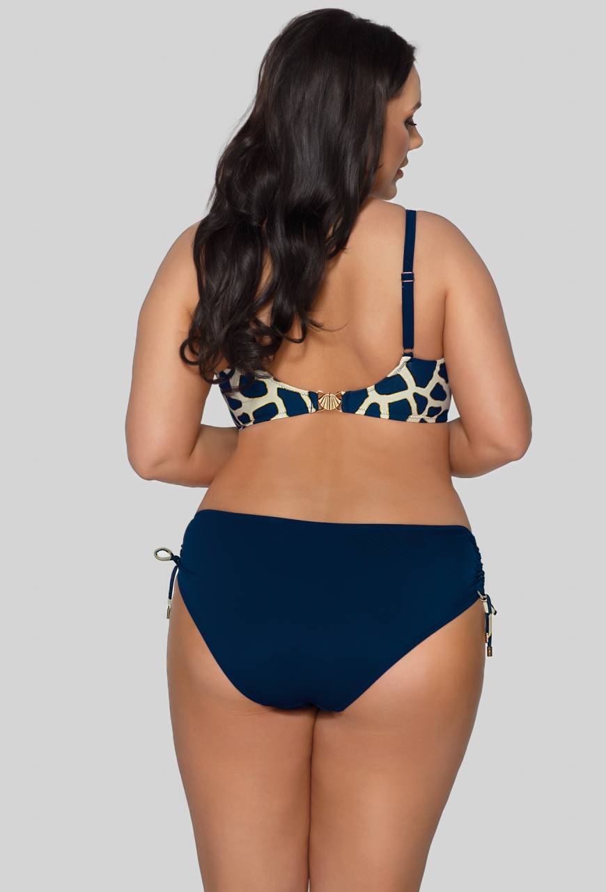 Biustonosz kąpielowy AVA granatowy, z printem – SK 196 Soft Navy Blue