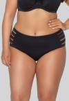 Schwarze AVA-Badehose mit breiten Trägern – SF 13/7 BLACK