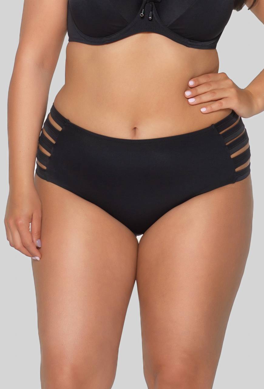Schwarze AVA-Badehose mit breiten Trägern – SF 13/7 BLACK