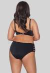Schwarze AVA-Badehose mit breiten Trägern – SF 13/7 BLACK
