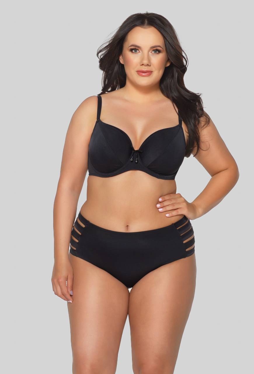 Schwarze AVA-Badehose mit breiten Trägern – SF 13/7 BLACK