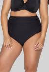 Schwarze AVA-Badehose mit verstellbarem Bund – SF 13/8 BLACK