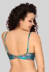 Weicher türkisfarbener Bade-BH AVA mit Muster – SK 142 SOFT