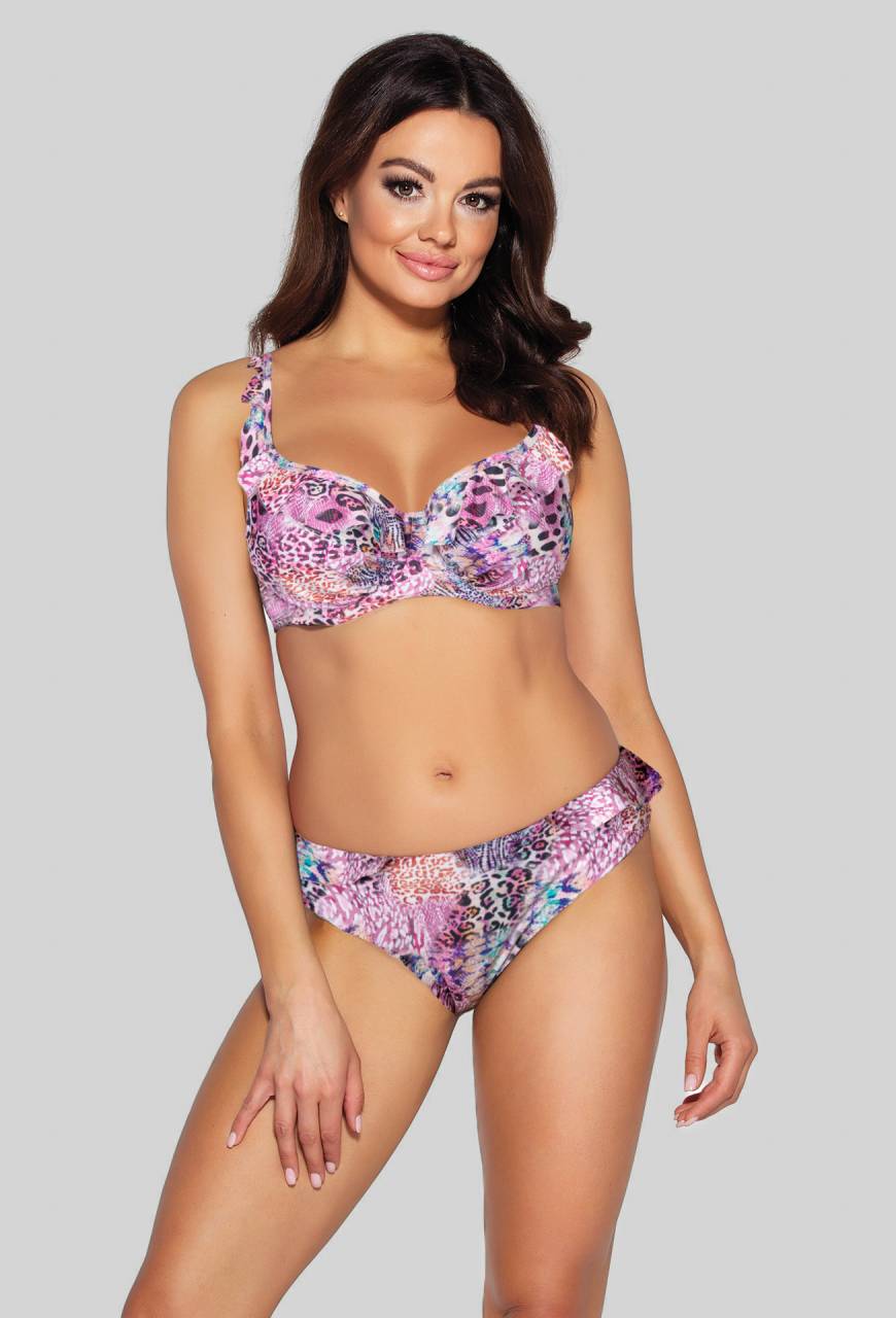 Weicher Bade-BH mit Rüschen – SK 177 Pink Soft