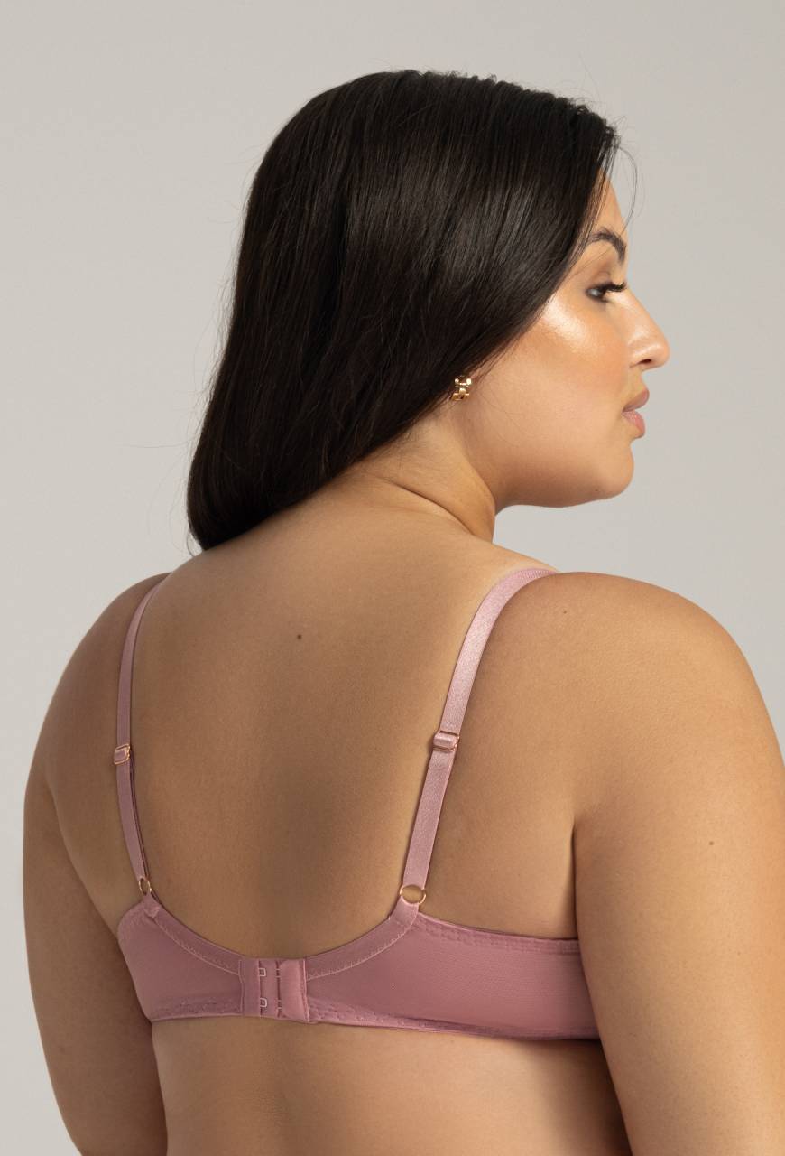 Rosa Semi-Soft-BH mit Spitze – AV 2105 PINK PEONY
