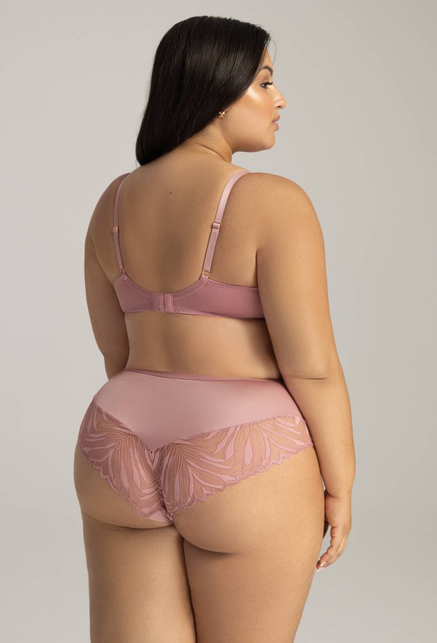 Różowy Biustonosz Semi Soft z Koronką - AV 2105 PINK PEONY