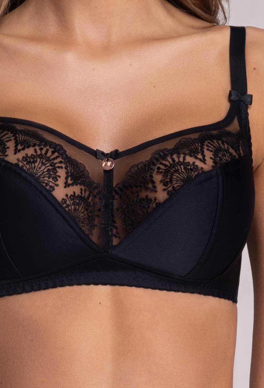BH AVA schwarz, ohne Bügel – AV 1691/1 Soft Black (non wired)