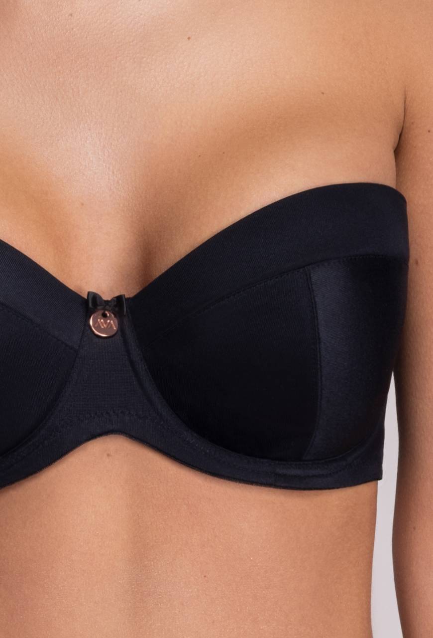 Podprsenka AVA s výstřihem do V, černá – AV 1787 STRAPLESS BLACK