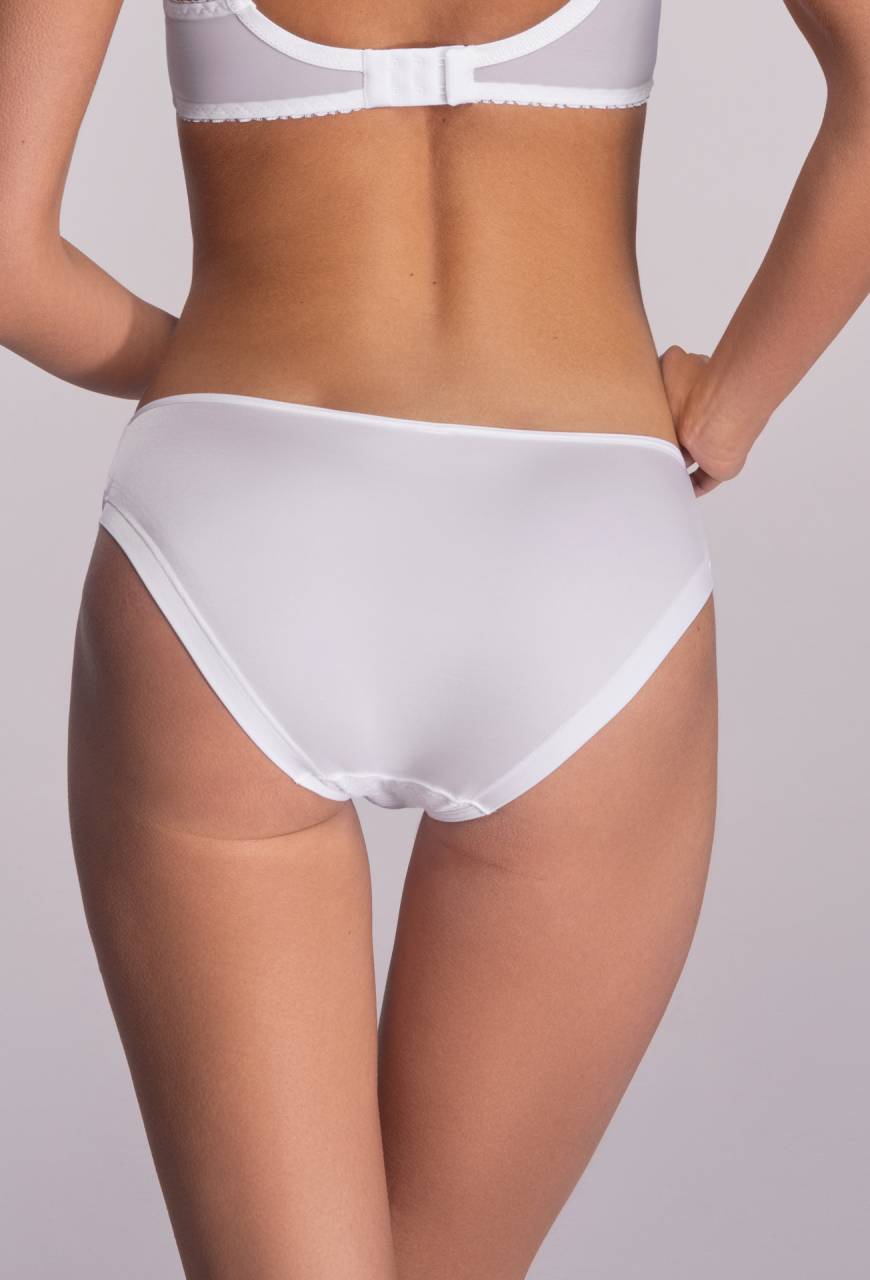 AVA-Slip, weiß – aus Tüll, glatt AV 1396