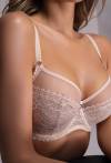 Biustonosz AVA Soft Beż – koronkowy, oddychający AV 1396 Beige