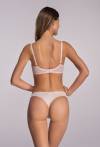 Tanga AVA Beige – tylový, krajkový model AV 1396/S Beige