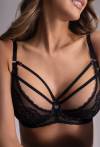 Podprsenka AVA Soft Black – krajková, černá, s ramínky AV 1824
