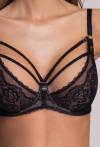 Biustonosz AVA Soft Black – koronkowy, czarny, z paseczkami AV 1824