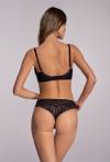 Biustonosz AVA Soft Black – koronkowy, czarny, z paseczkami AV 1824