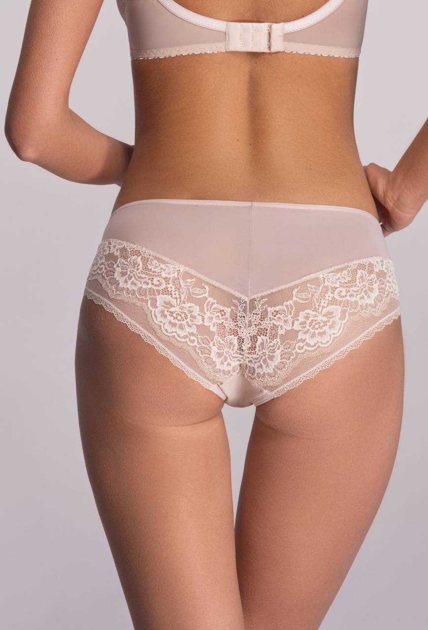 Kalhotky AVA v béžové barvě – krajkové, smyslné AV 1824 Beige