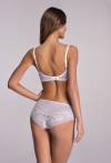 Biustonosz AVA Soft White – koronkowy, z paseczkami AV 1824