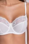 Biustonosz AVA biały, miękki, koronkowy – AV 2111 Soft White