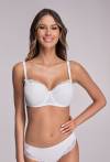 Podprsenka AVA bílá, plné košíčky, krajka – AV 2112 Full Cup White