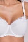 Podprsenka AVA bílá, plné košíčky, krajka – AV 2112 Full Cup White
