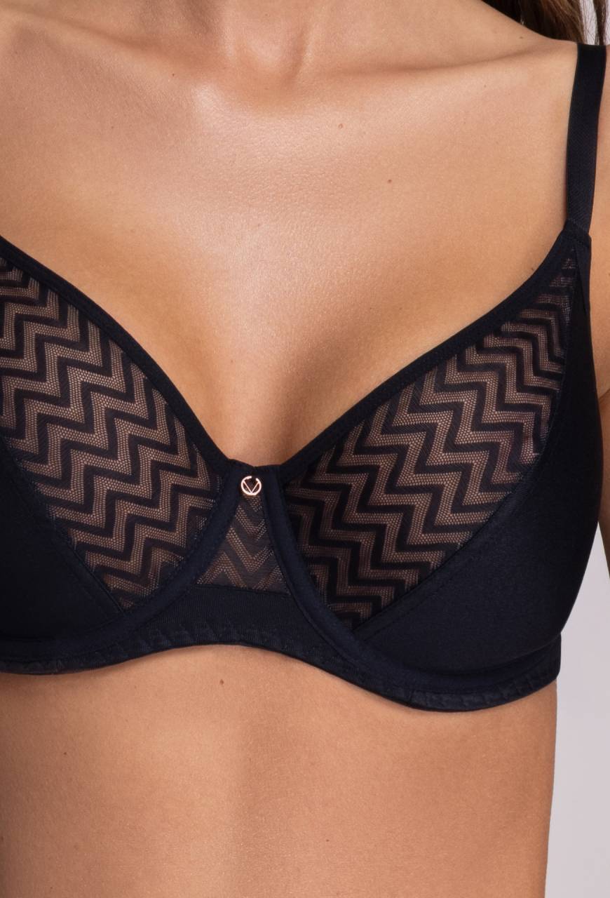 Biustonosz braletka  AVA czarny – AV 2103 Soft Bralette Black