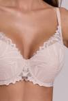 Biustonosz AVA beżowy, elegancki  - AV 2104 Push Up Beige