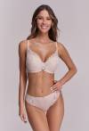 Biustonosz AVA beżowy, elegancki  - AV 2104 Push Up Beige