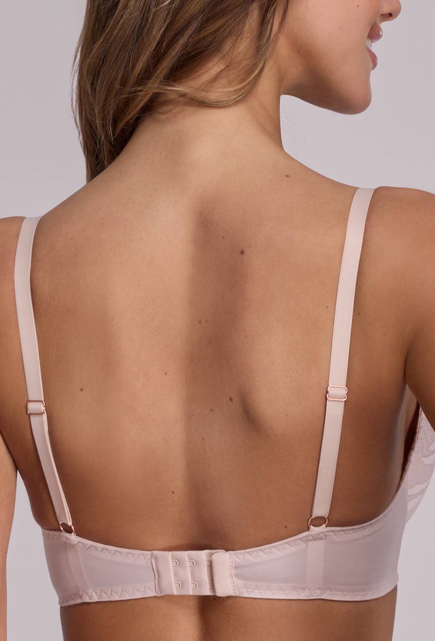 Biustonosz AVA beżowy, elegancki  - AV 2104 Push Up Beige