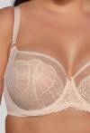 Biustonosz AVA beżowy, miękki, koronkowy – AV 2109 Soft Beige