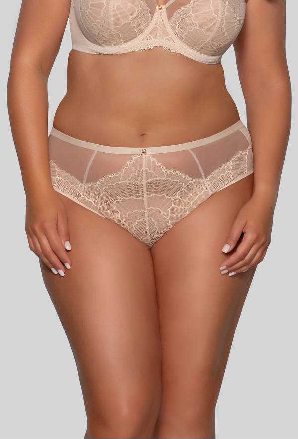 Bežové krajkové kalhotky AVA, pohodlné – AV 2109 Beige