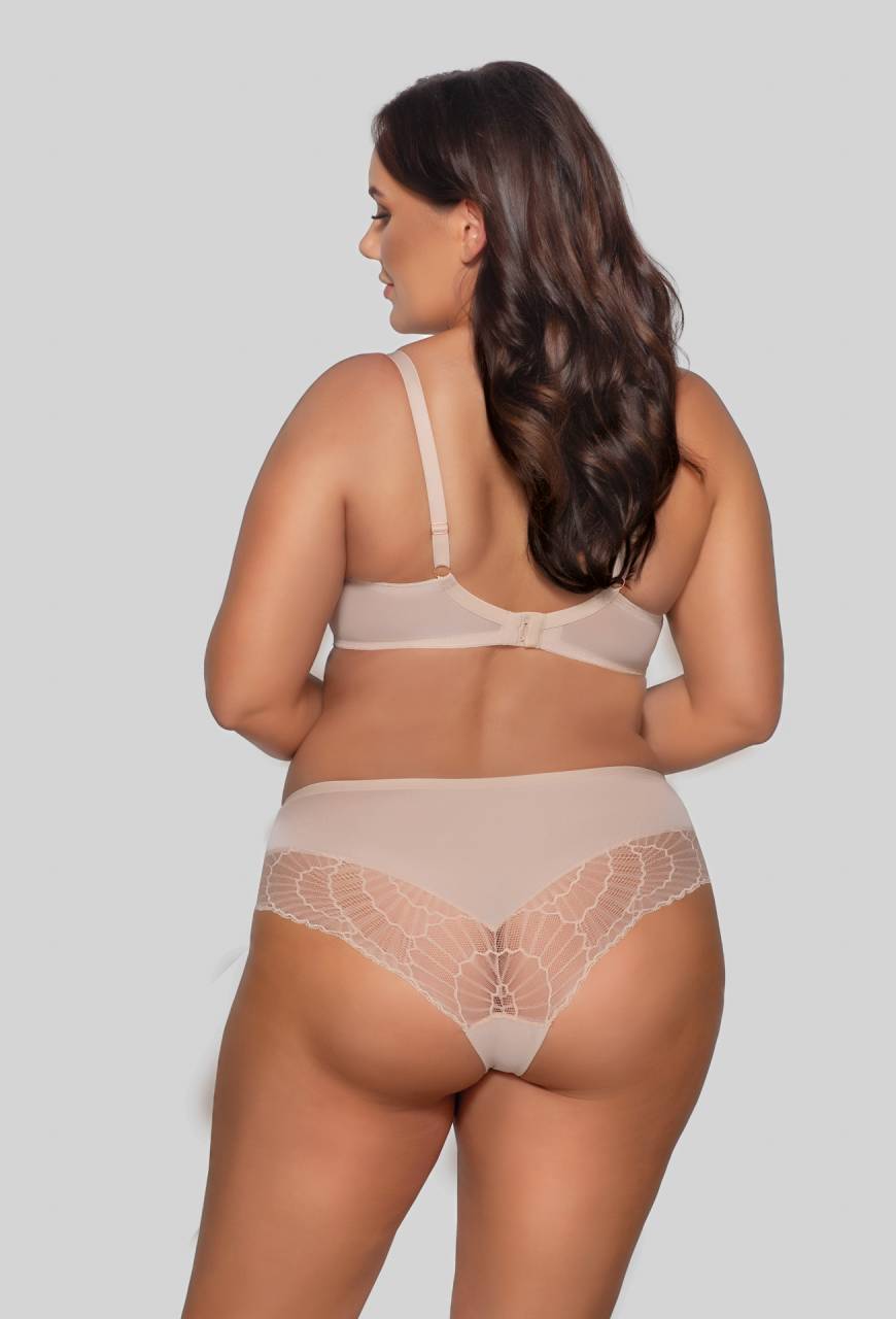 Figi AVA beżowe, koronkowe, komfortowe – AV 2109 Beige