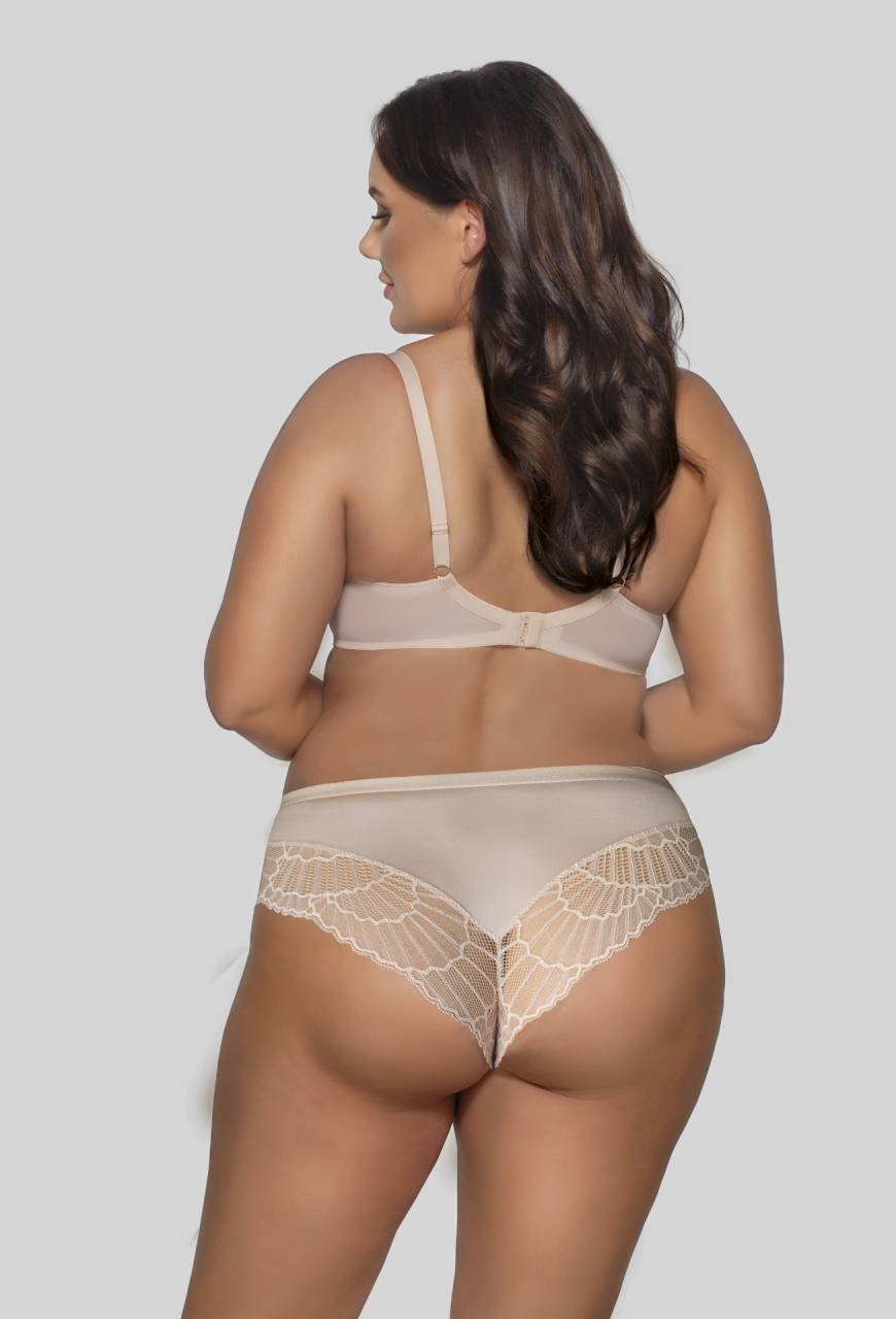 Brazyliany AVA beżowe, koronkowe, komfortowe – AV 2109/B Beige