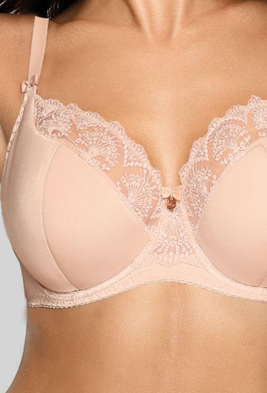 AVA Beige Semi Soft – polotvrdá podprsenka s výšivkou AV 1921