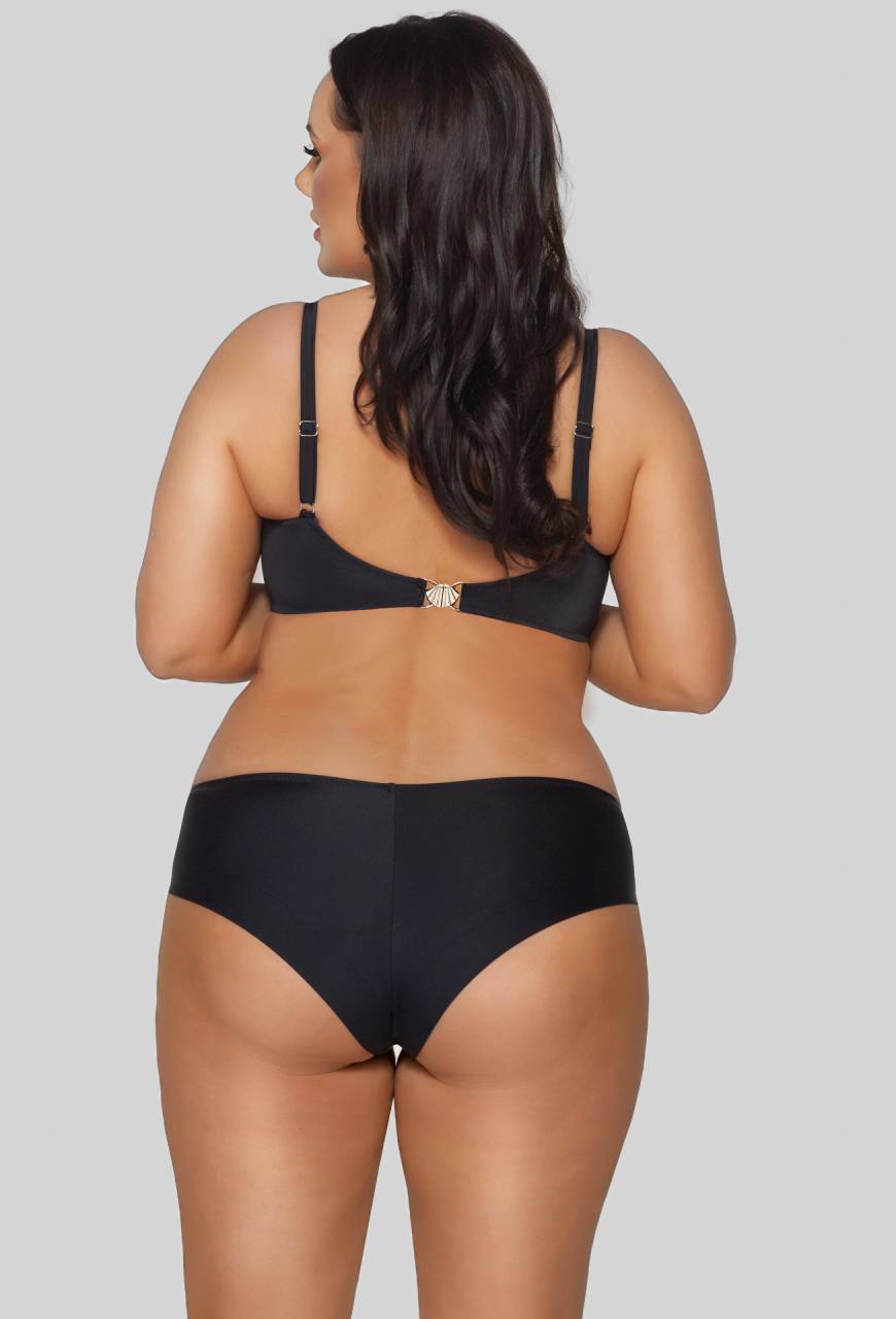 Biustonosz kąpielowy miękki czarny AVA z kokardką – SK 113 SOFT BLACK