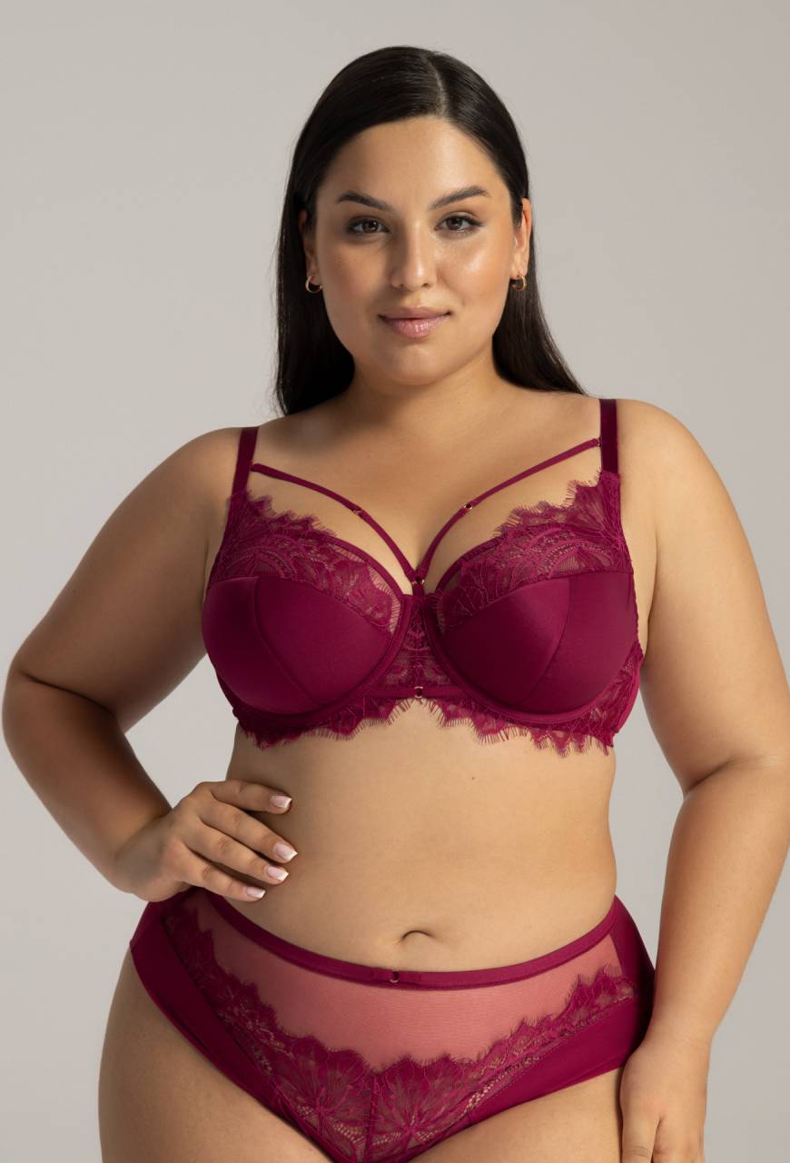 Svůdná podprsenka AVA Semi Soft v barvě červeného vína – AV 2149