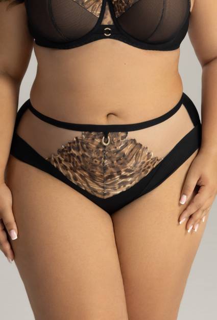 Figi w Cętki z Delikatnej Tkaniny - AV 2143 CLASSY BLACK