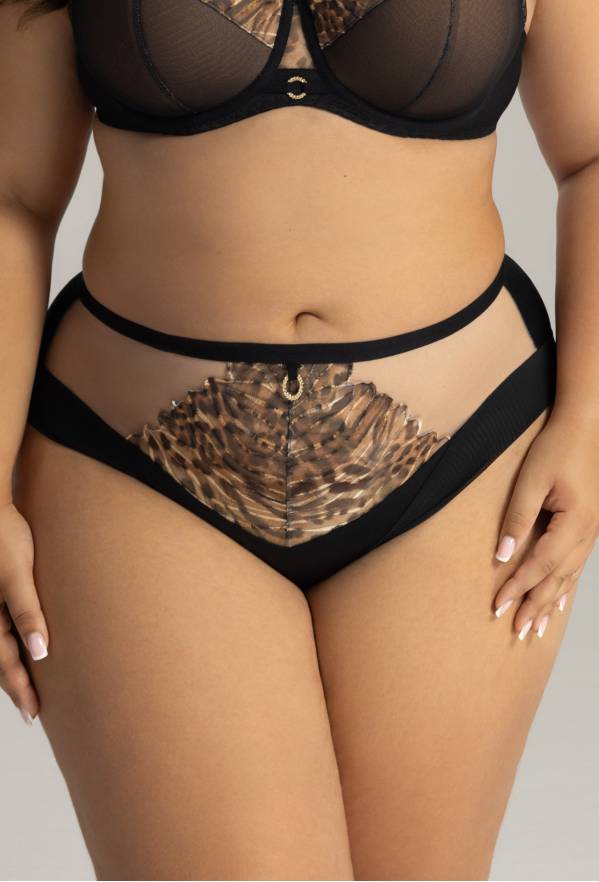 Bikini aus zartem Stoff mit Punktmuster – AV 2143/B CLASSY BLACK