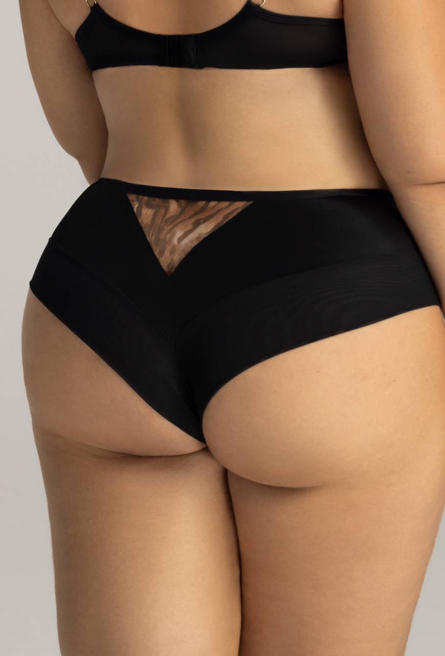 Brazyliany z Delikatnej Tkaniny w Cętki - AV 2143/B CLASSY BLACK