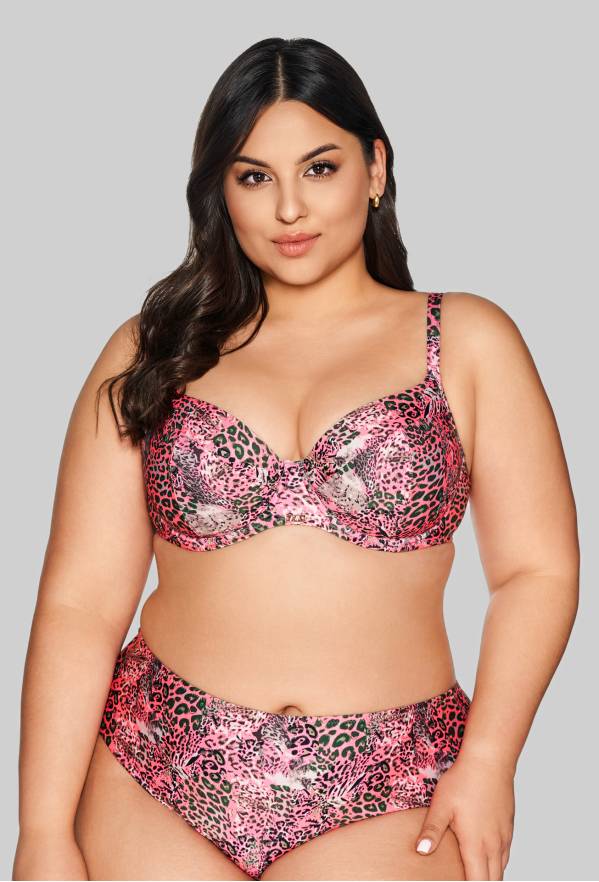 Bade-BH mit Tierprint – SK 216 FULL CUP PINK