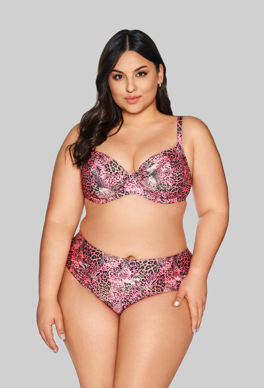 Biustonosz Kąpielowy w Zwierzęcy Print - SK 216 FULL CUP PINK