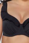 Bade-BH mit Rüschen und goldenen Akzenten – SK 213 BLACK