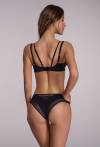 Brazilské plavky s výšivkou a tylem – AV 2198/B BLACK