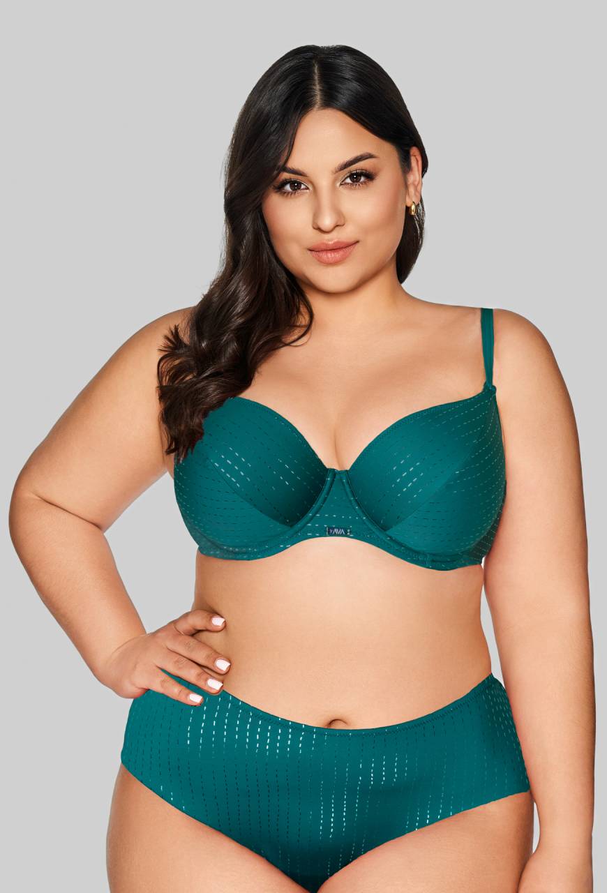 Biustonosz kąpielowy miękki, morski odcień - SK 113 DEEP SEA