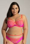 AV 2162 Glowing – ein weicher BH in Neonrosa mit Stickerei