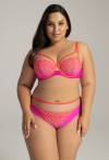 AV 2162 Glowing – ein weicher BH in Neonrosa mit Stickerei